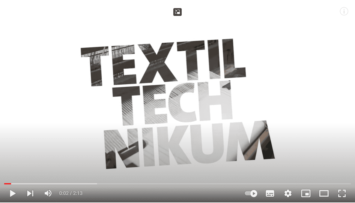 Startseite eines Films TextilTechnikum, © TextilTechnikum