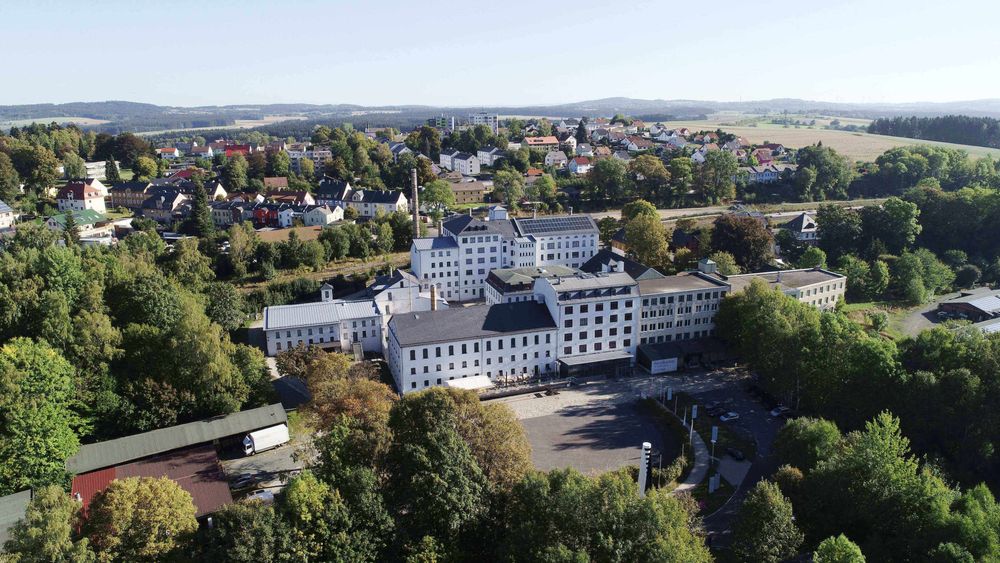 Blick auf das Porzellanikon aus der Vogelperspektive, © Porzellanikon – Staatliches Museum für Porzellan Hohenberg an der Eger